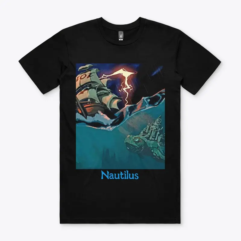 Unisex Nautilus Black Tee